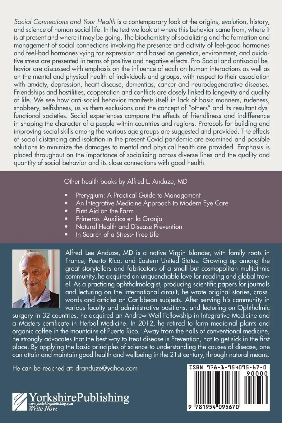 Rückseite: 9781954095670 | Social Connections and Your Health | Alfred Anduze | Taschenbuch