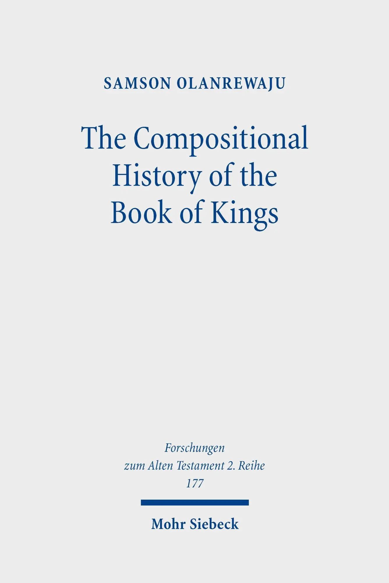 The Compositional History of the Book of Kings