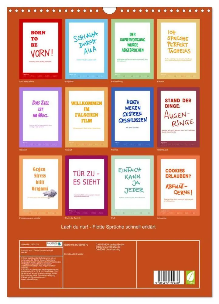 Bild: 9783435895670 | Lach du nur! - Flotte Sprüche schnell erklärt (Wandkalender 2025...
