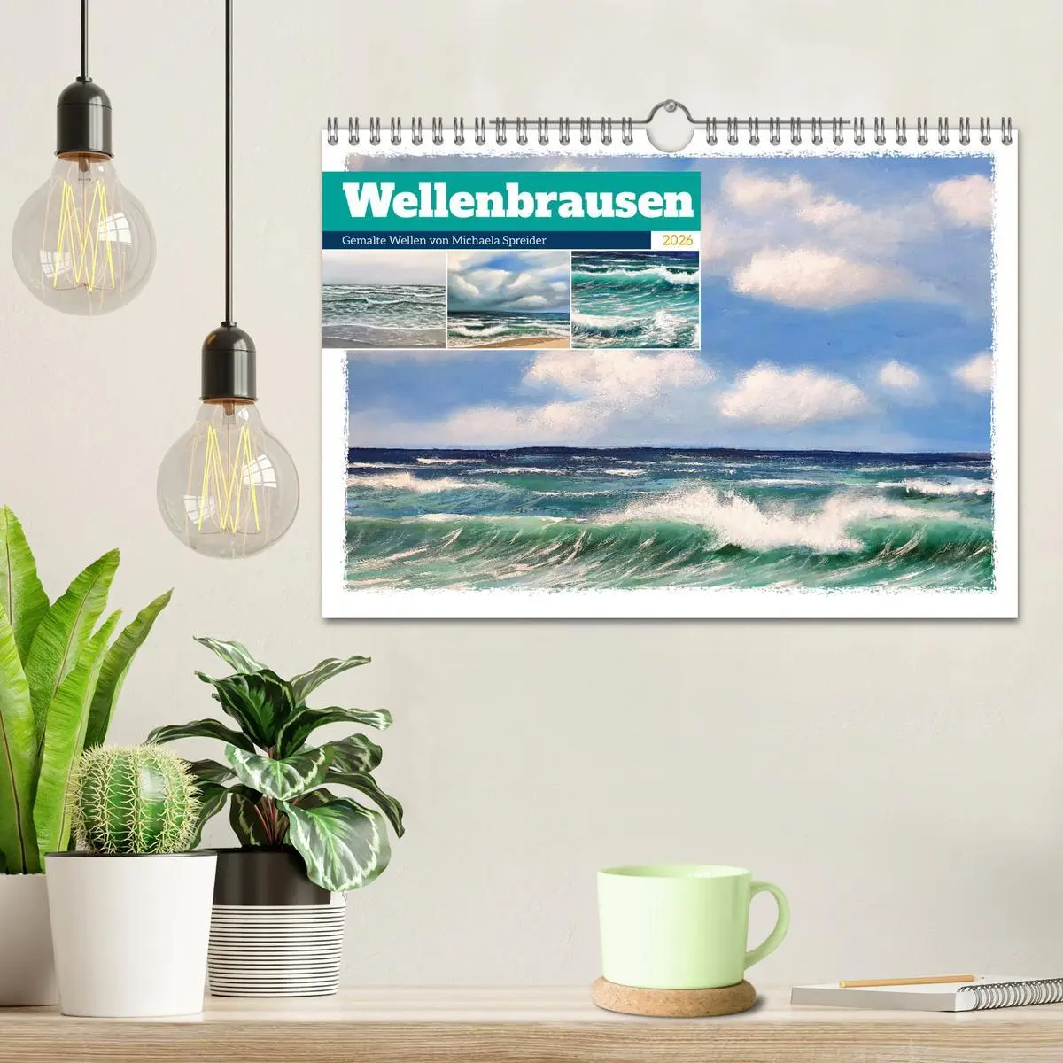 Bild: 9783457365670 | Wellenbrausen - Gemalte Wellen von Michaela Spreider (Wandkalender...