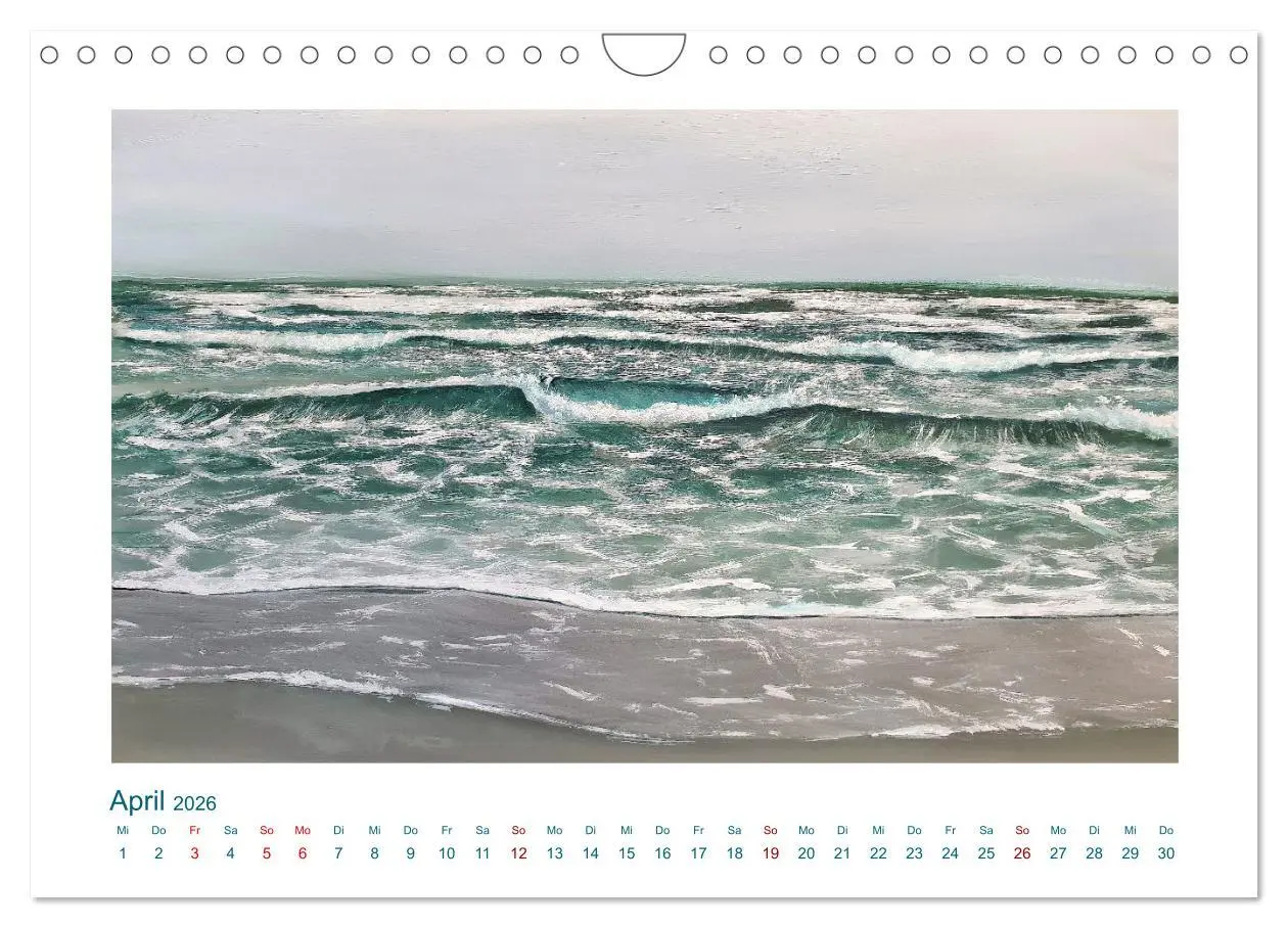 Bild: 9783457365670 | Wellenbrausen - Gemalte Wellen von Michaela Spreider (Wandkalender...
