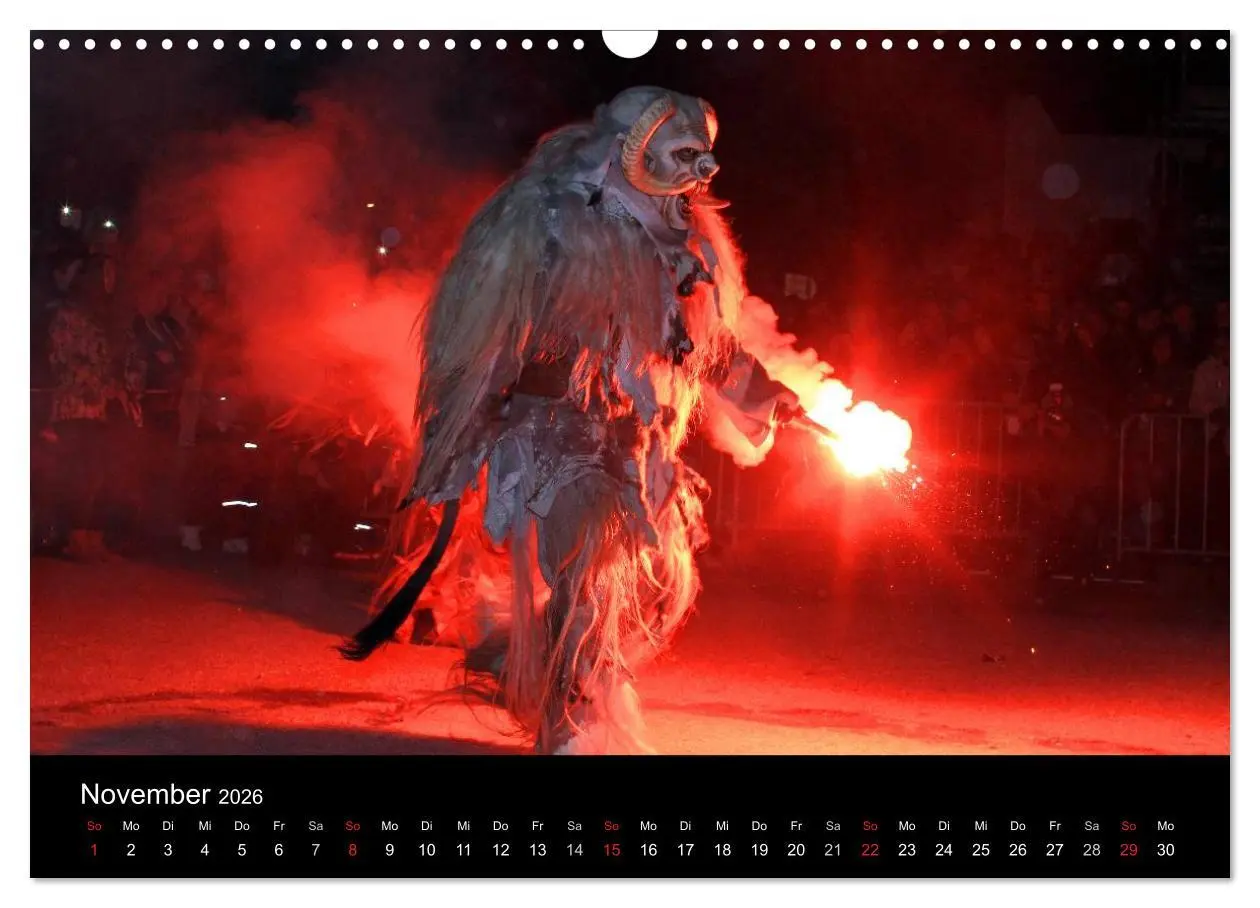 Bild: 9783516075670 | Perchten 2026 (Wandkalender 2026 DIN A3 quer), CALVENDO Monatskalender