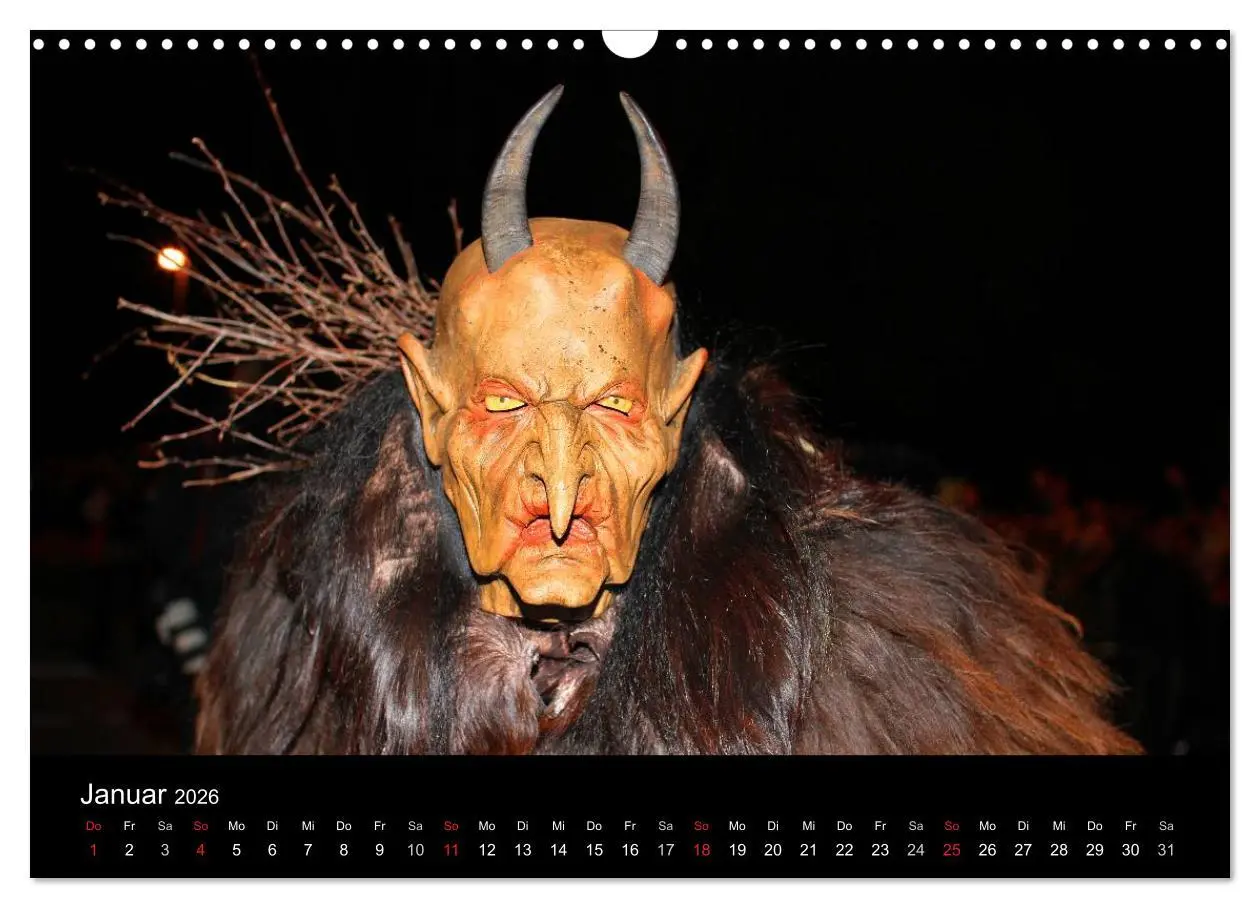 Bild: 9783516075670 | Perchten 2026 (Wandkalender 2026 DIN A3 quer), CALVENDO Monatskalender