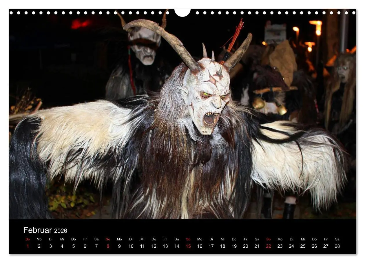 Bild: 9783516075670 | Perchten 2026 (Wandkalender 2026 DIN A3 quer), CALVENDO Monatskalender