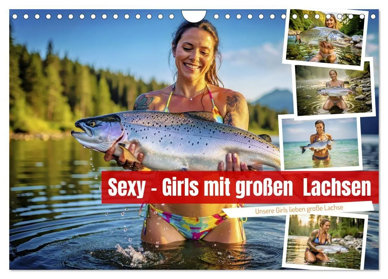 Cover: 9783516765670 | Sexy - Girls mit großen Lachsen (Wandkalender 2027 DIN A4 quer),...