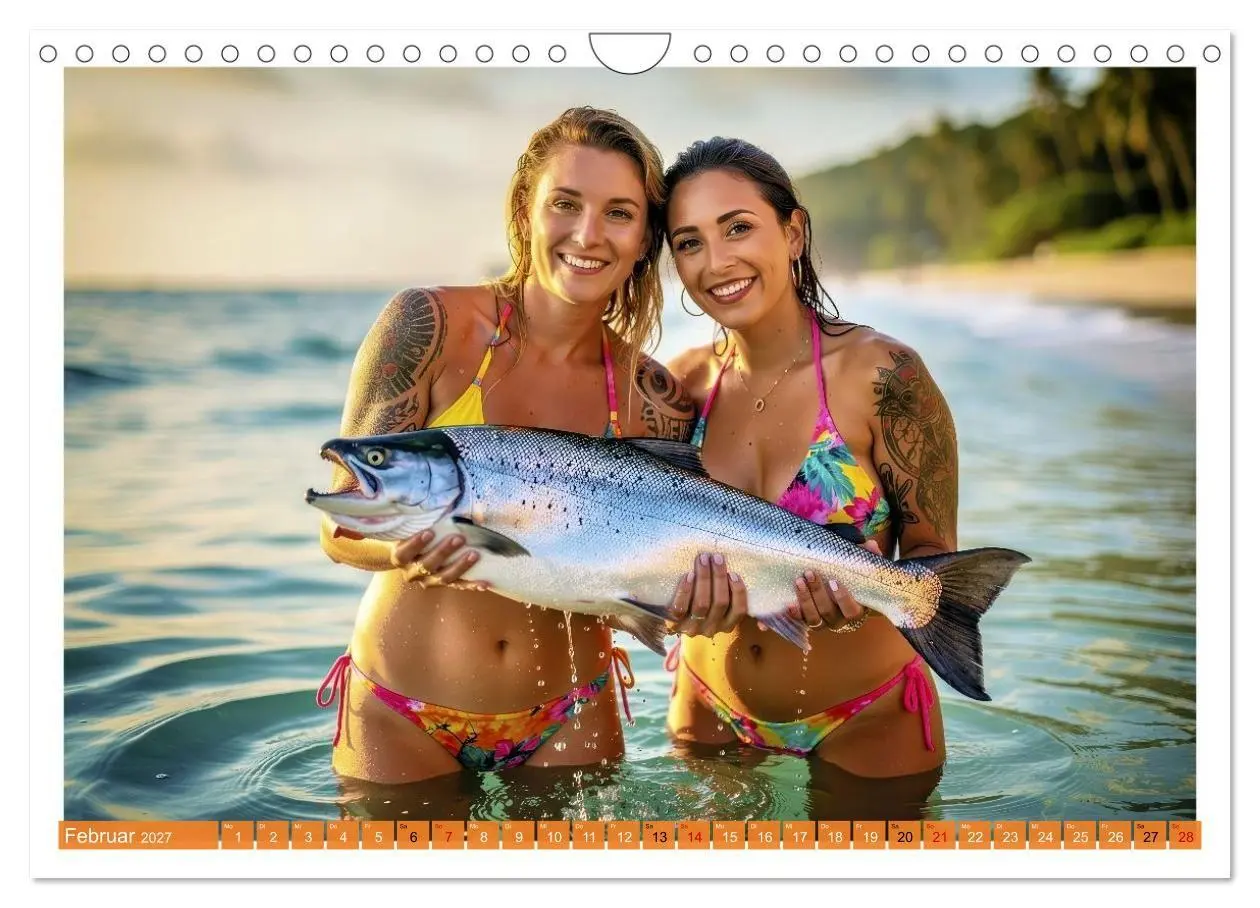 Bild: 9783516765670 | Sexy - Girls mit großen Lachsen (Wandkalender 2027 DIN A4 quer),...