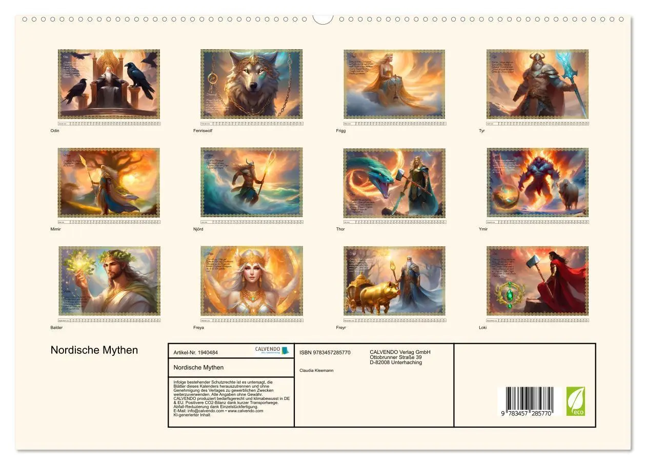 Bild: 9783457285770 | Nordische Mythen (hochwertiger Premium Wandkalender 2026 DIN A2...