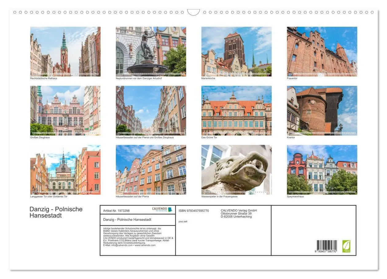 Bild: 9783457595770 | Danzig - Polnische Hansestadt (Wandkalender 2026 DIN A2 quer),...