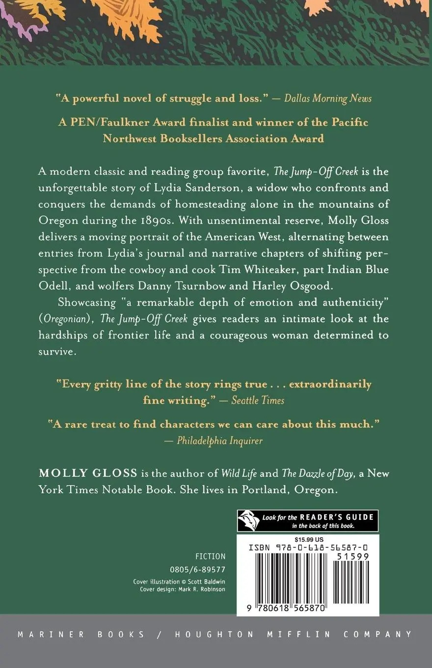 Rückseite: 9780618565870 | The Jump-Off Creek | Molly Gloss | Taschenbuch | Englisch | 2005