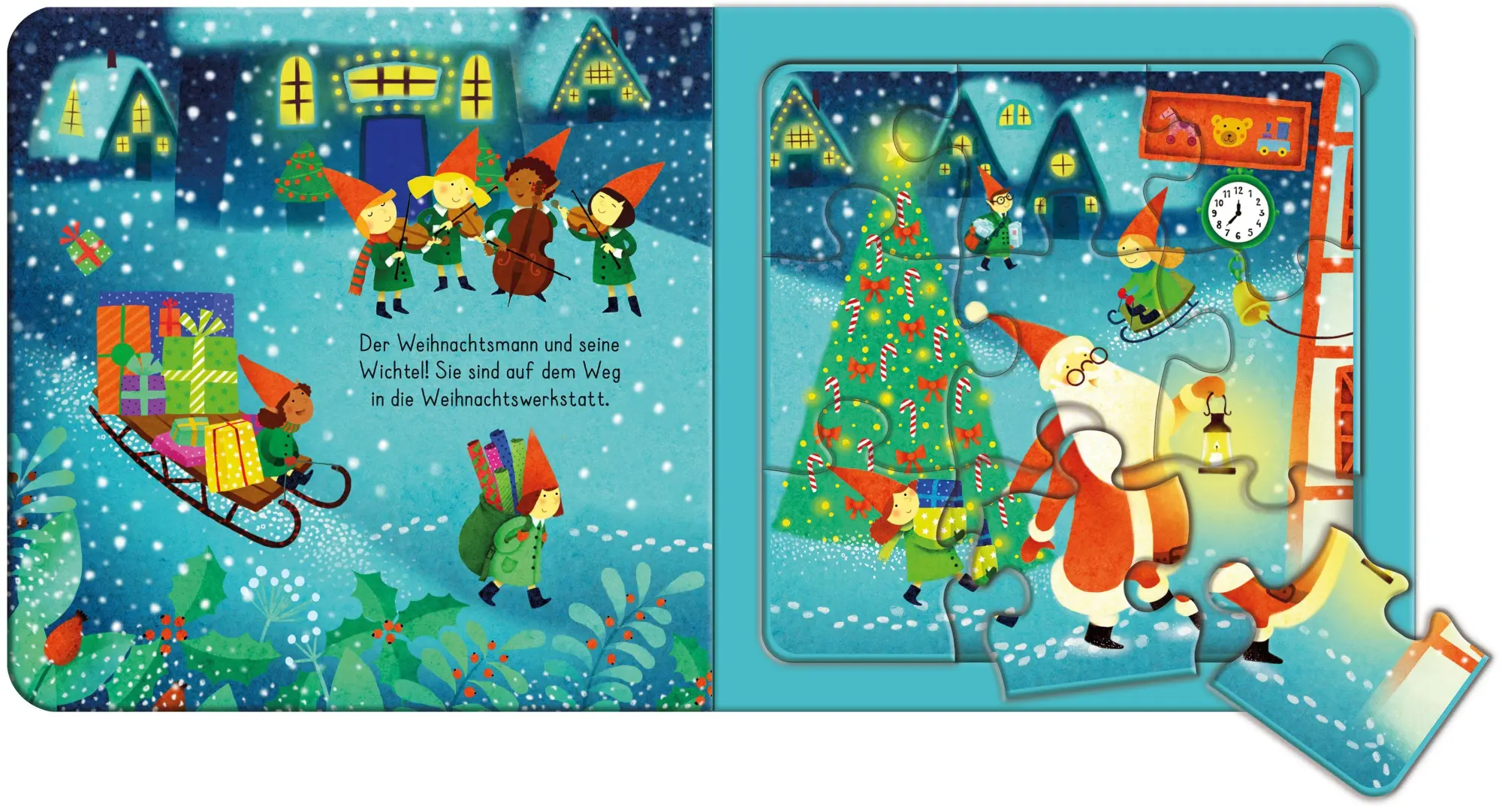 Bild: 9781035705870 | Mein erstes Buch zum Puzzeln: Beim Weihnachtsmann | Sam Taplin | Spiel
