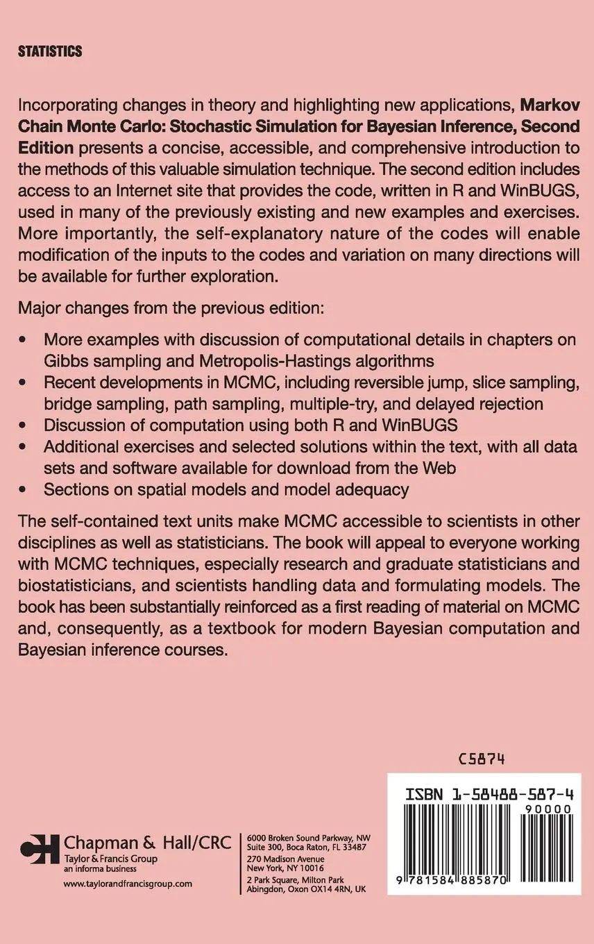 Rückseite: 9781584885870 | Markov Chain Monte Carlo | Dani Gamerman (u. a.) | Buch | Englisch