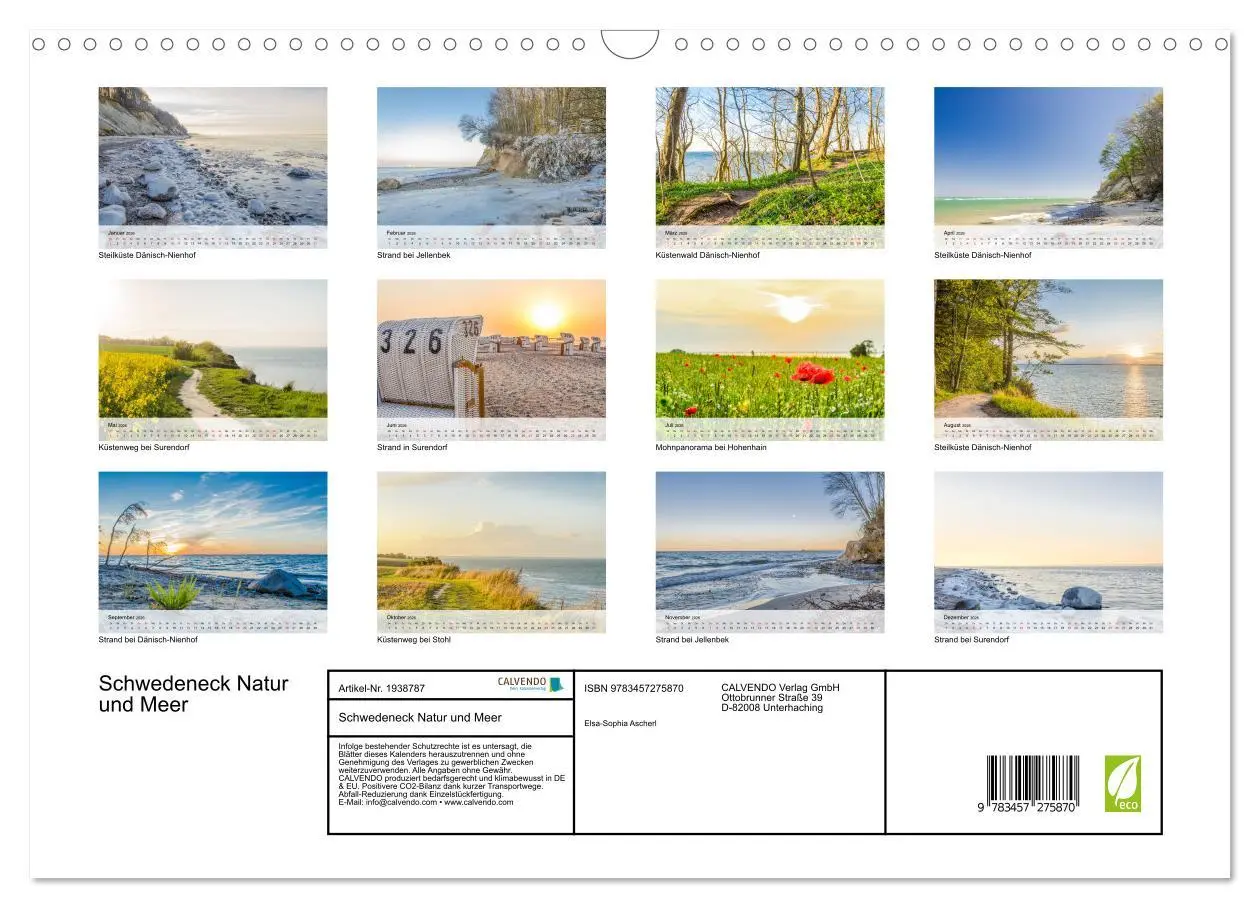 Bild: 9783457275870 | Schwedeneck Natur und Meer (Wandkalender 2026 DIN A3 quer),...
