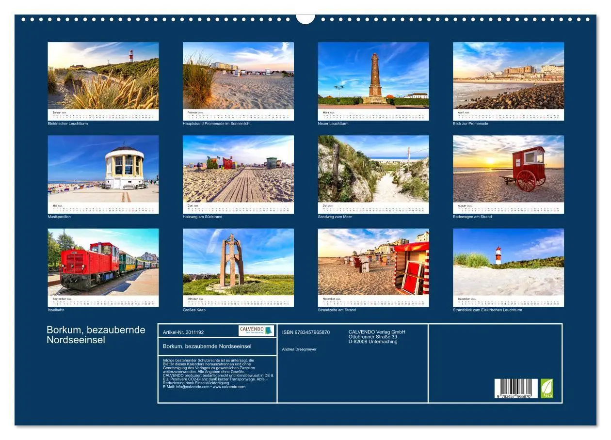 Bild: 9783457965870 | Borkum, bezaubernde Nordseeinsel (Wandkalender 2026 DIN A2 quer),...
