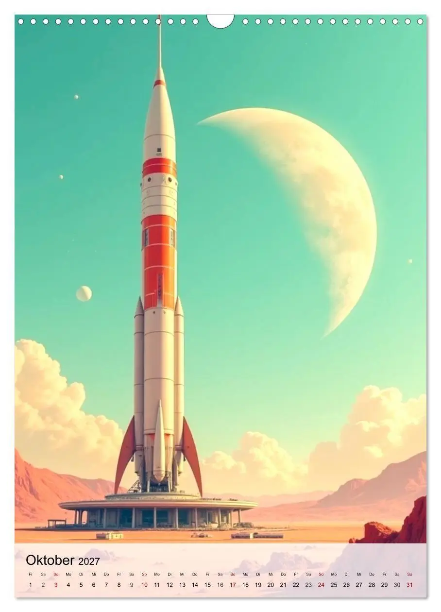 Bild: 9783516815870 | Retro Sci-Fi - Aufbruch zu neuen Grenzen (Wandkalender 2027 DIN A3...