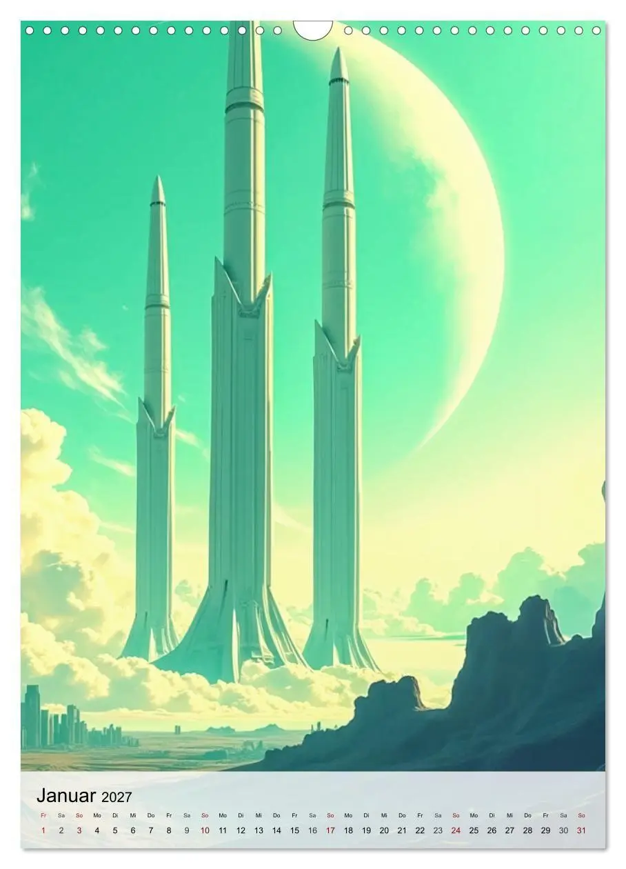 Bild: 9783516815870 | Retro Sci-Fi - Aufbruch zu neuen Grenzen (Wandkalender 2027 DIN A3...