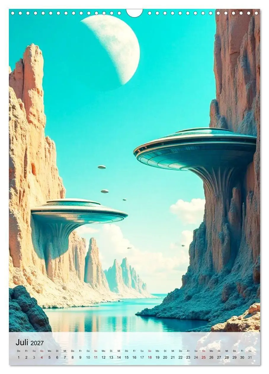 Bild: 9783516815870 | Retro Sci-Fi - Aufbruch zu neuen Grenzen (Wandkalender 2027 DIN A3...