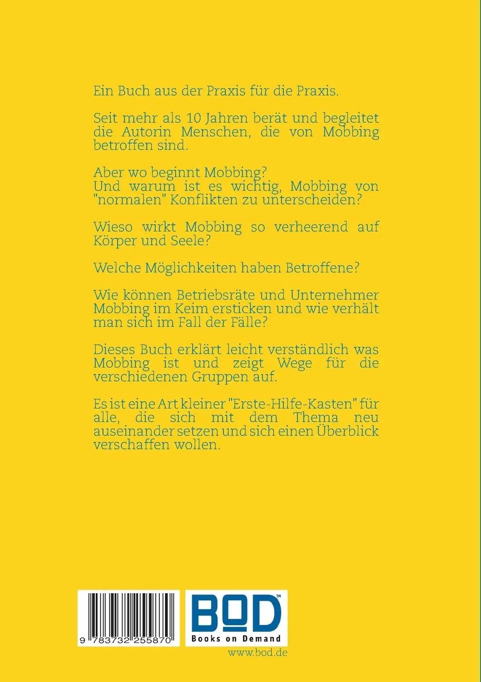 Rückseite: 9783732255870 | Ist es schon Mobbing? Ein Wegweiser zum Thema | Tatjana Jerz | Buch