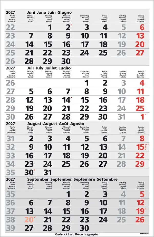 Bild: 9783819305870 | 4-Monats-Planer Comfort Recyclingpapier 2027 | Verlag Korsch | 12 S.