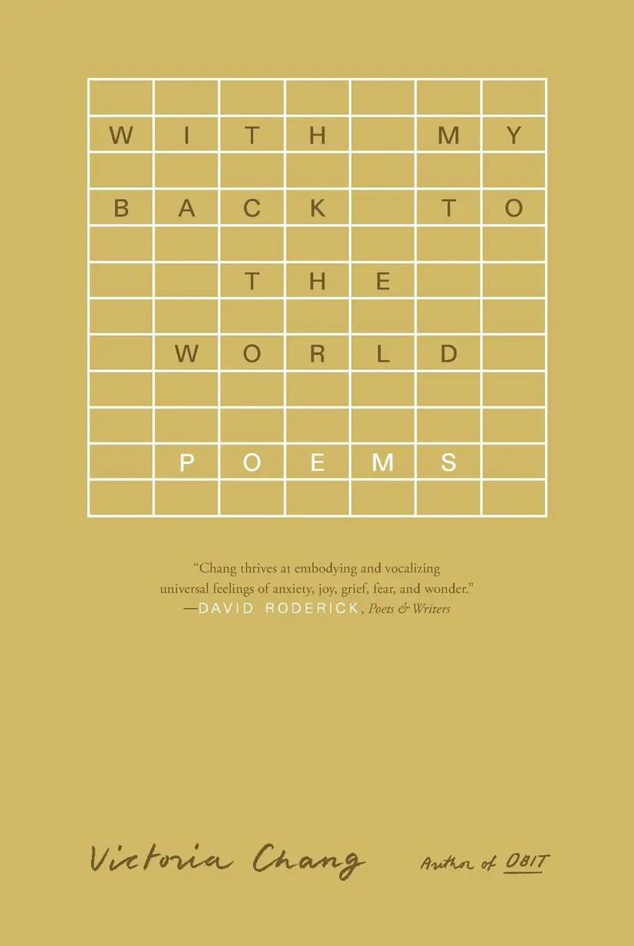 Cover: 9780374615970 | With My Back to the World | Victoria Chang | Taschenbuch | Englisch