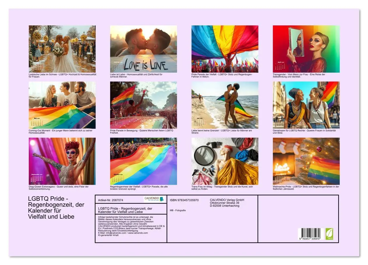 Bild: 9783457335970 | LGBTQ Pride - Regenbogenzeit, der Kalender für Vielfalt und Liebe...