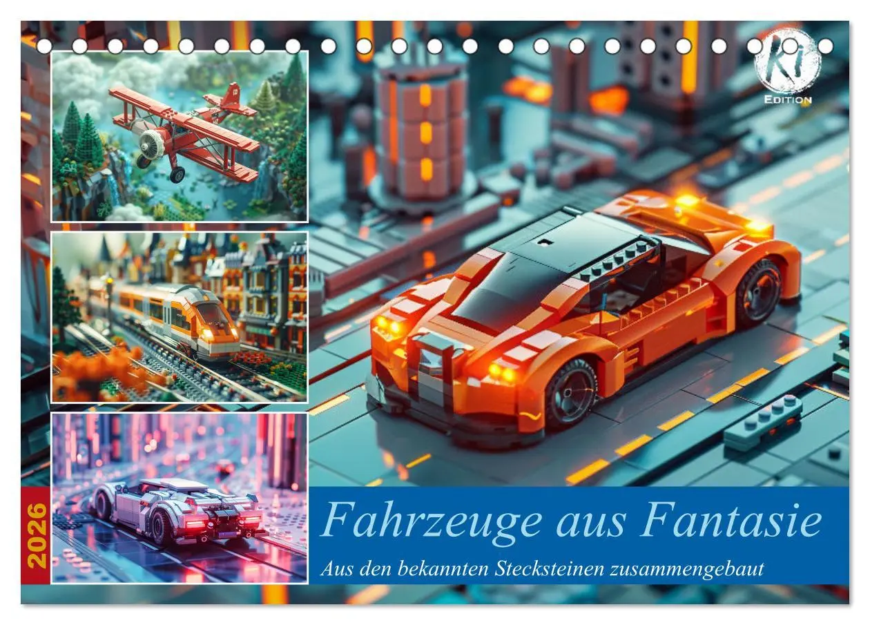 Cover: 9783457405970 | Fahrzeuge aus Fantasie (Tischkalender 2026 DIN A5 quer), CALVENDO...