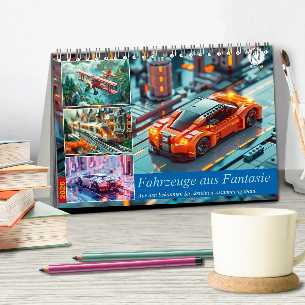 Bild: 9783457405970 | Fahrzeuge aus Fantasie (Tischkalender 2026 DIN A5 quer), CALVENDO...