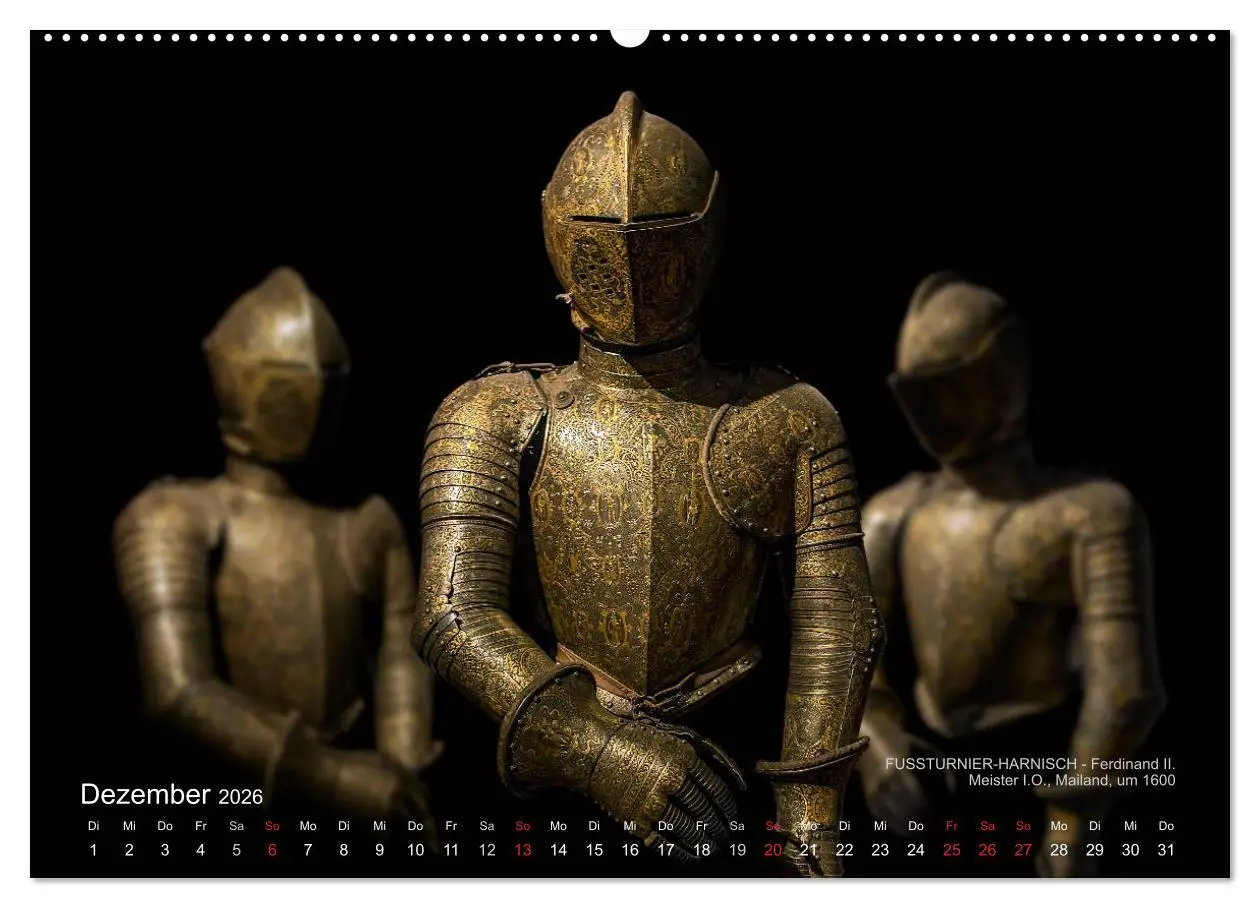 Bild: 9783457955970 | Historische Rüstungen und Waffen (hochwertiger Premium Wandkalender...