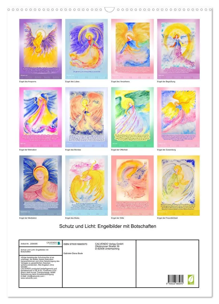 Bild: 9783516665970 | Schutz und Licht: Engelbilder mit Botschaften (Wandkalender 2026...
