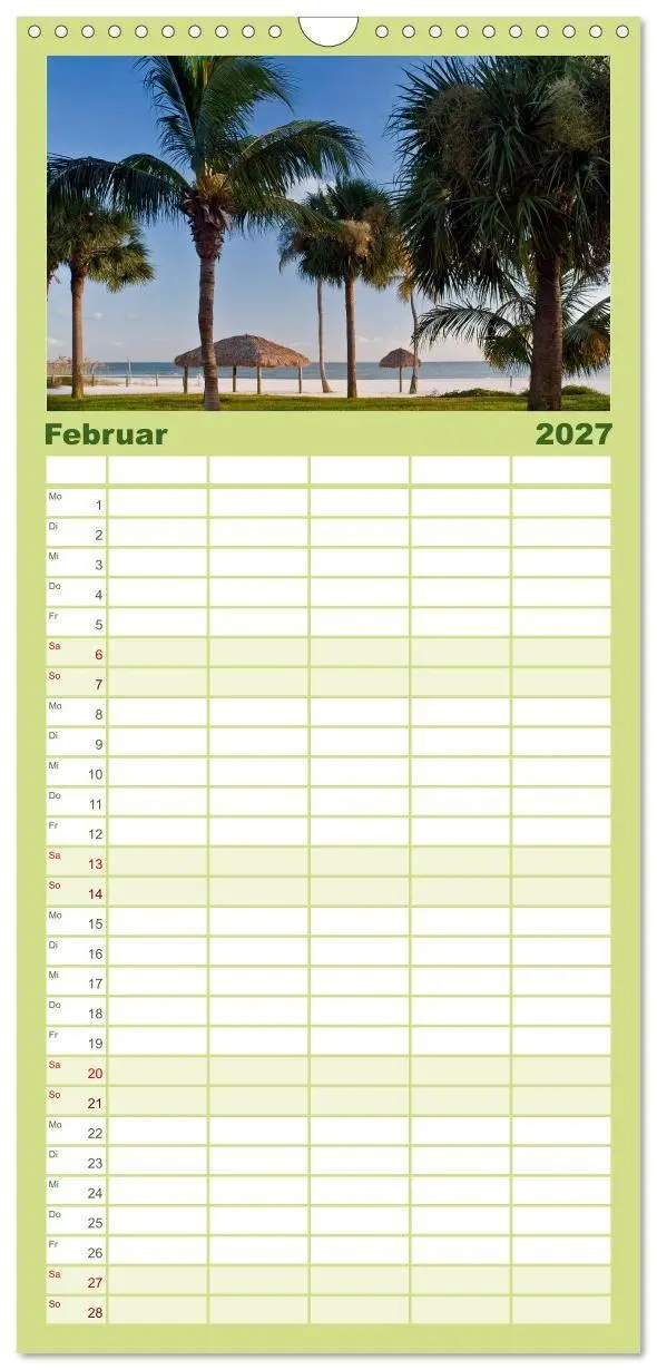 Bild: 9783594335970 | Familienplaner 2027 - Sonne, Strand &amp; Meer mit 5 Spalten...