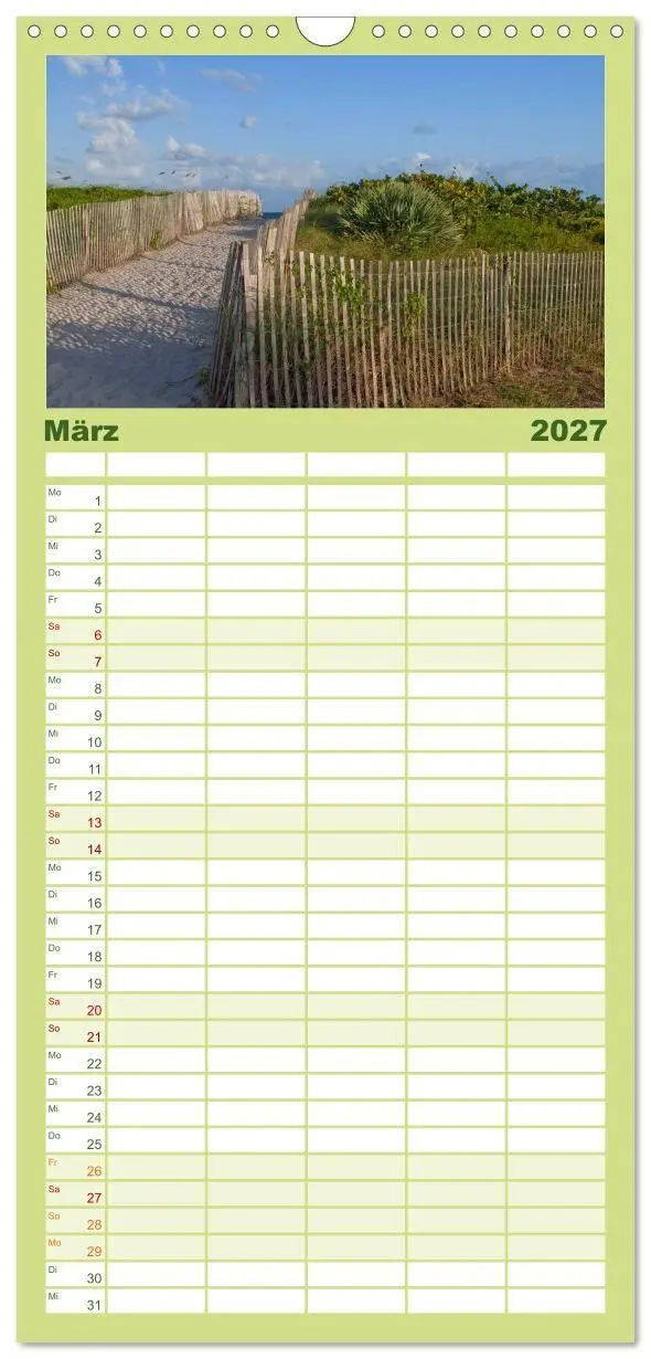 Bild: 9783594335970 | Familienplaner 2027 - Sonne, Strand &amp; Meer mit 5 Spalten...