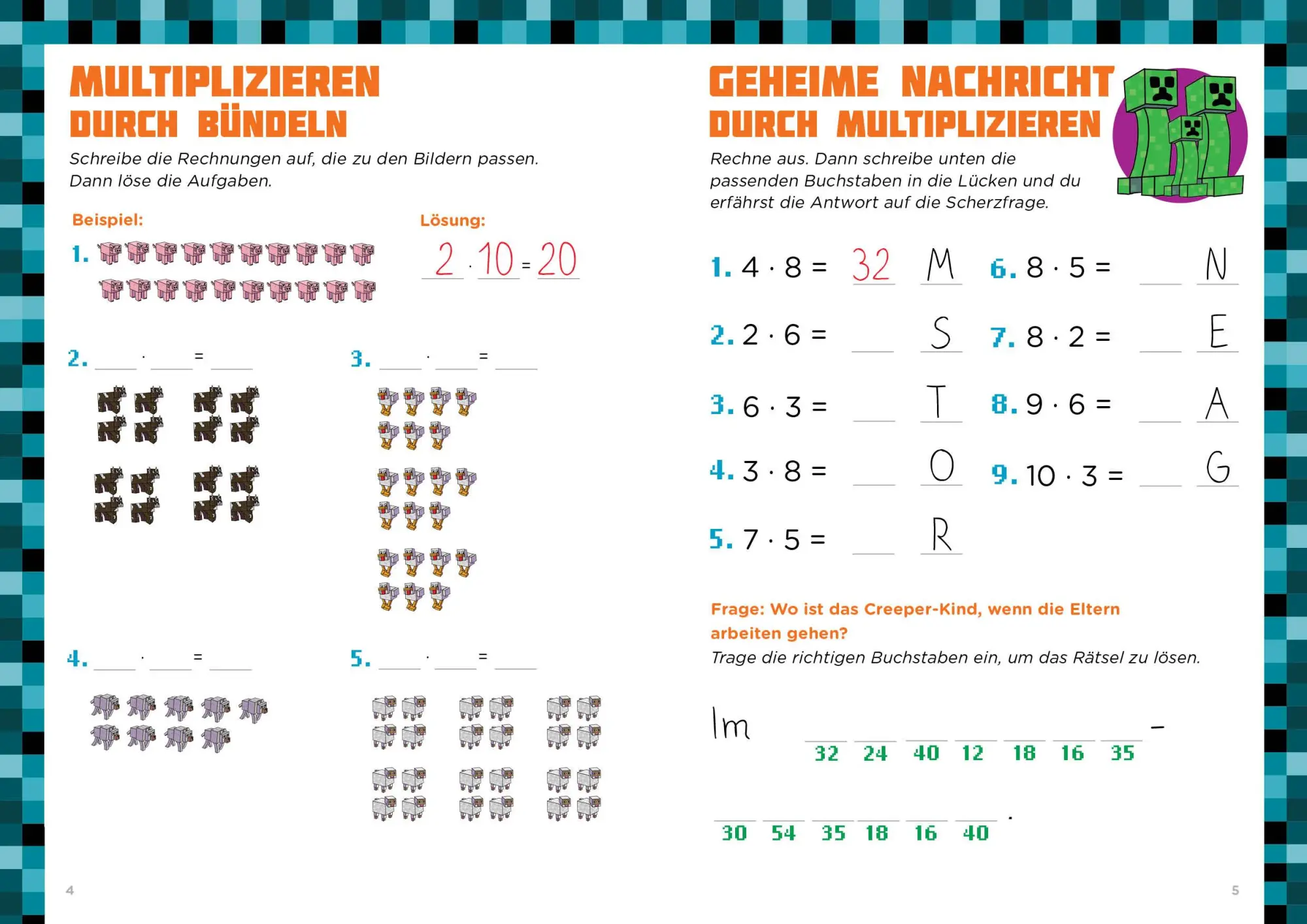 Bild: 9783743205970 | Mathe für Minecrafter - Multiplizieren und Dividieren | Amanda Brack