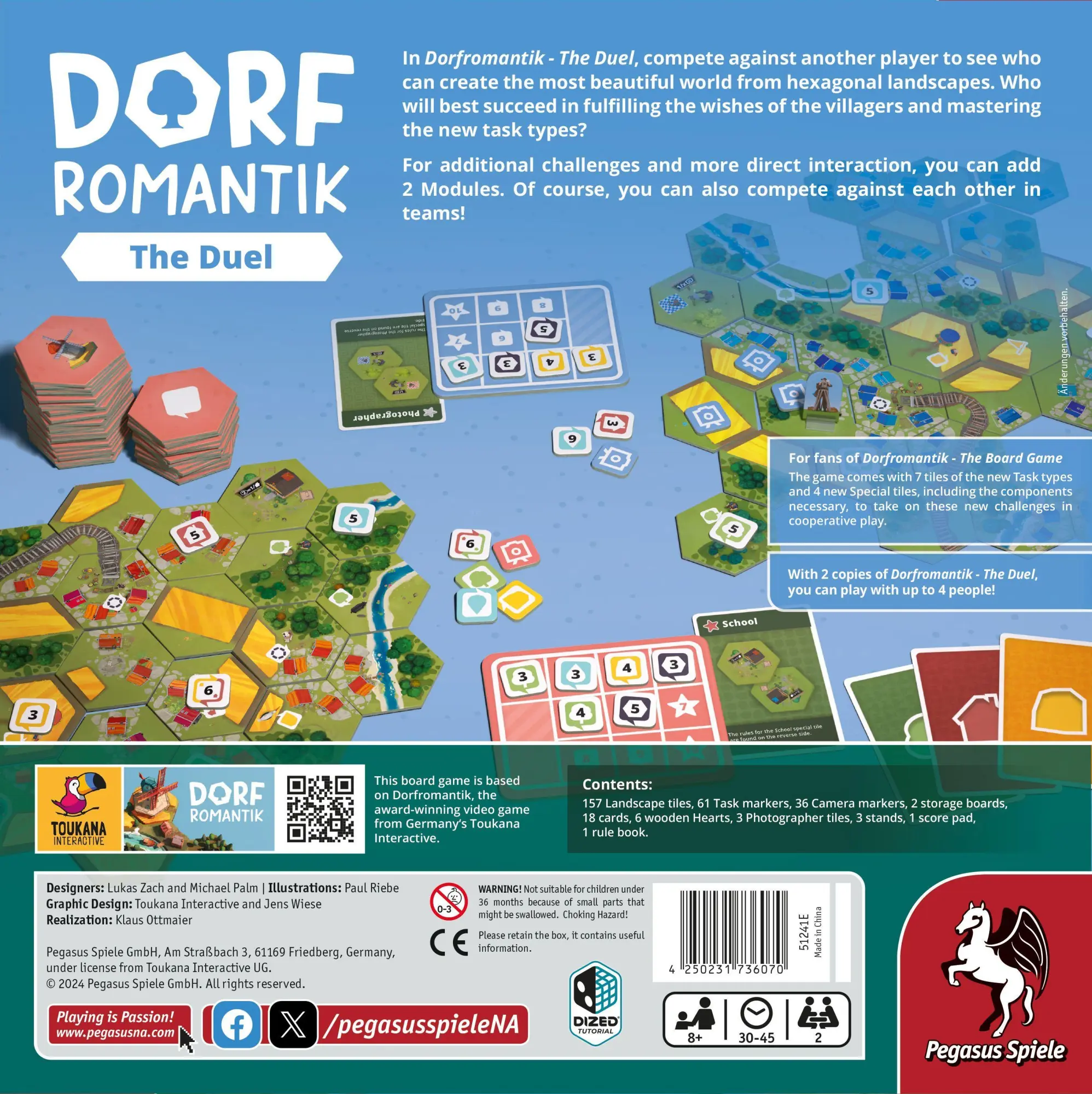 Bild: 4250231736070 | Dorfromantik - Das Duell (English Edition) | Lukas Zach | Spiel | 2024