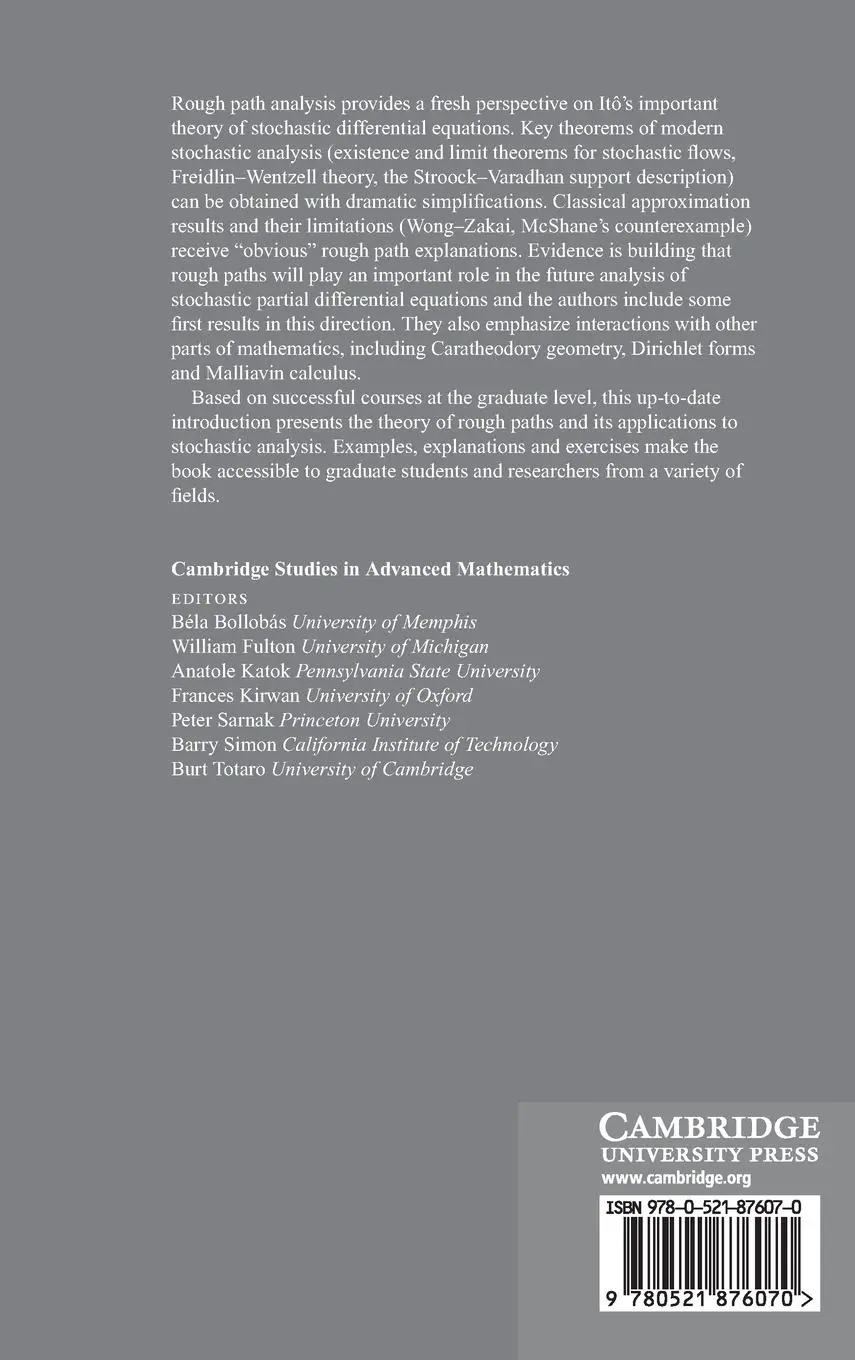 Rückseite: 9780521876070 | Multidimensional Stochastic Processes as Rough Paths | Friz (u. a.)