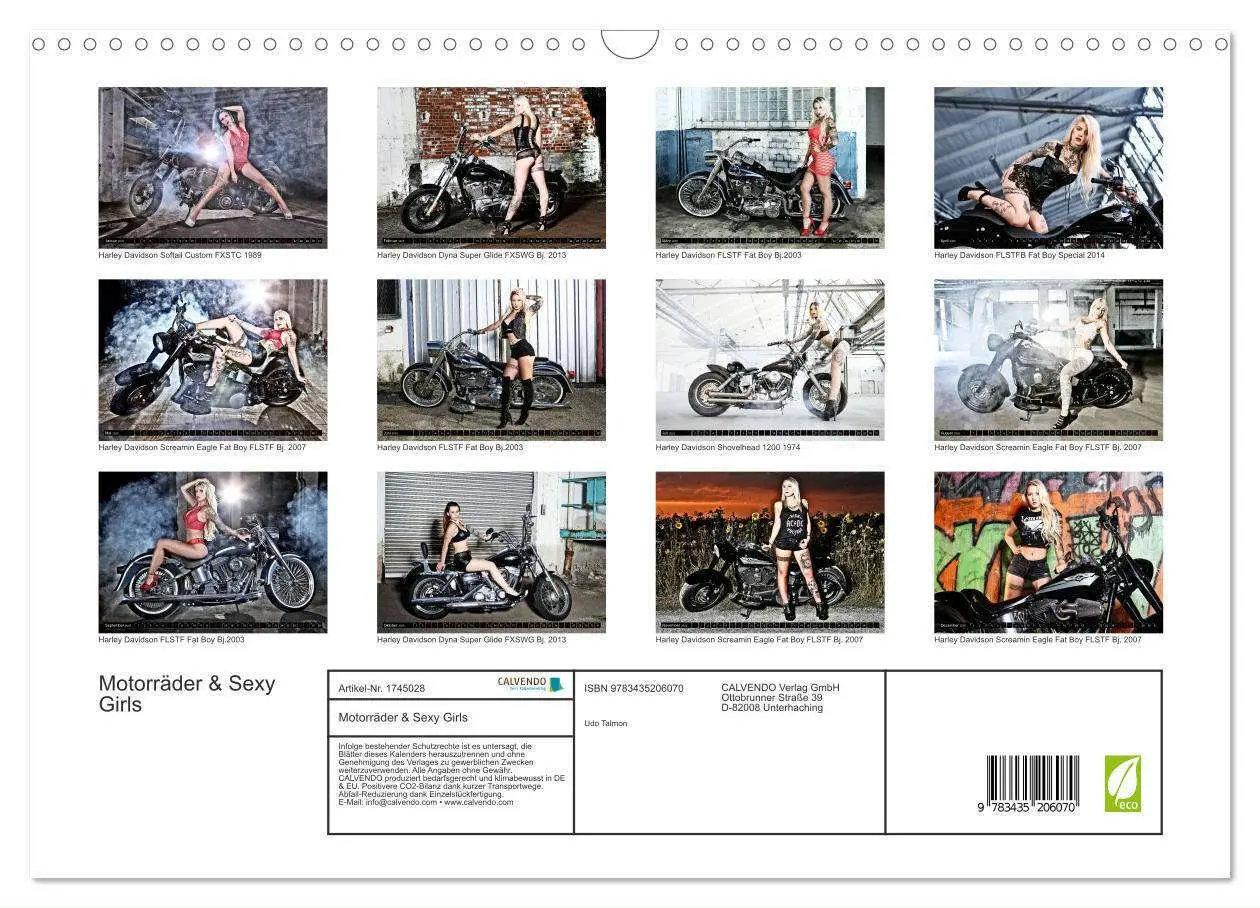 Bild: 9783435206070 | Motorräder &amp; Sexy Girls (Wandkalender 2025 DIN A3 quer), CALVENDO...