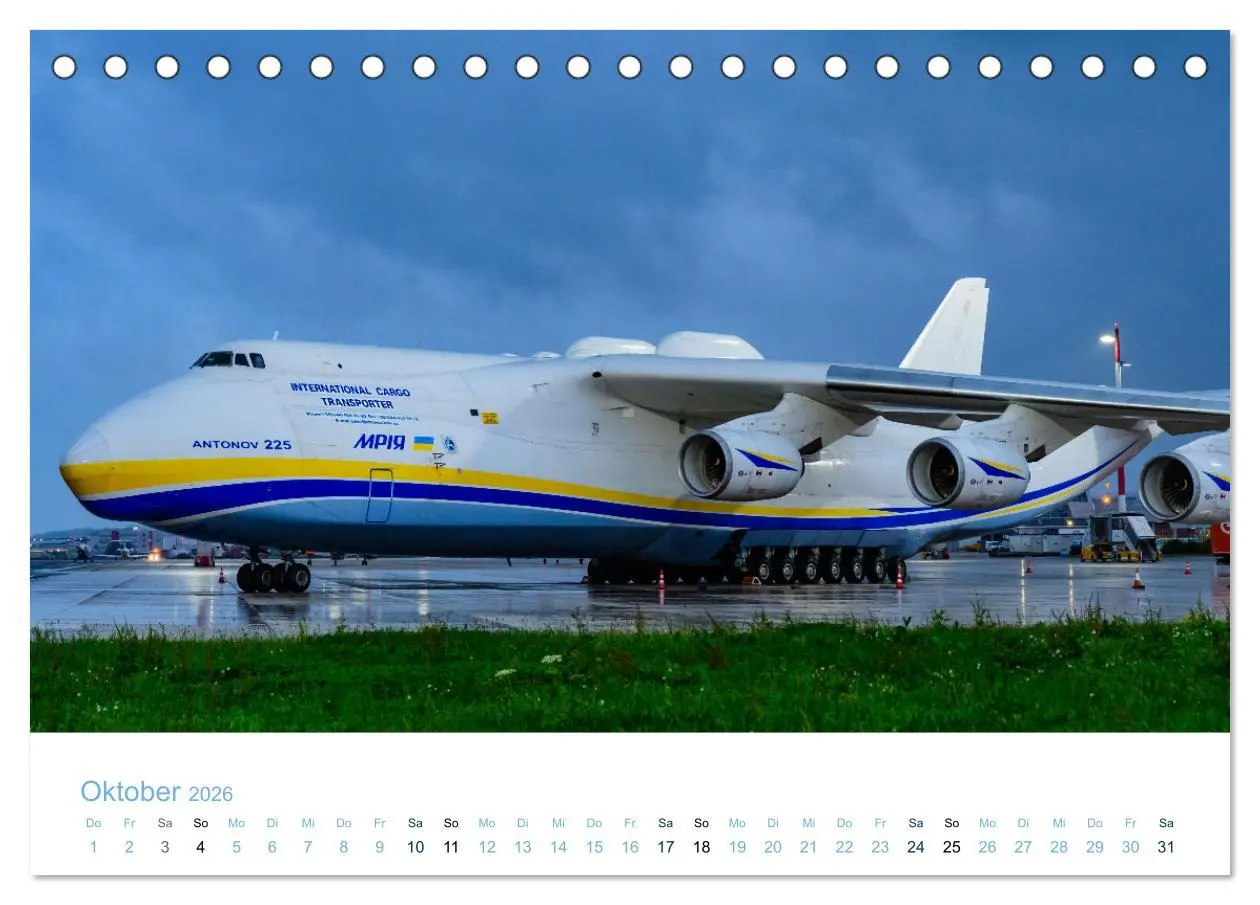 Bild: 9783457606070 | ANTONOV AN-225 "MRIJA" (Tischkalender 2026 DIN A5 quer), CALVENDO...