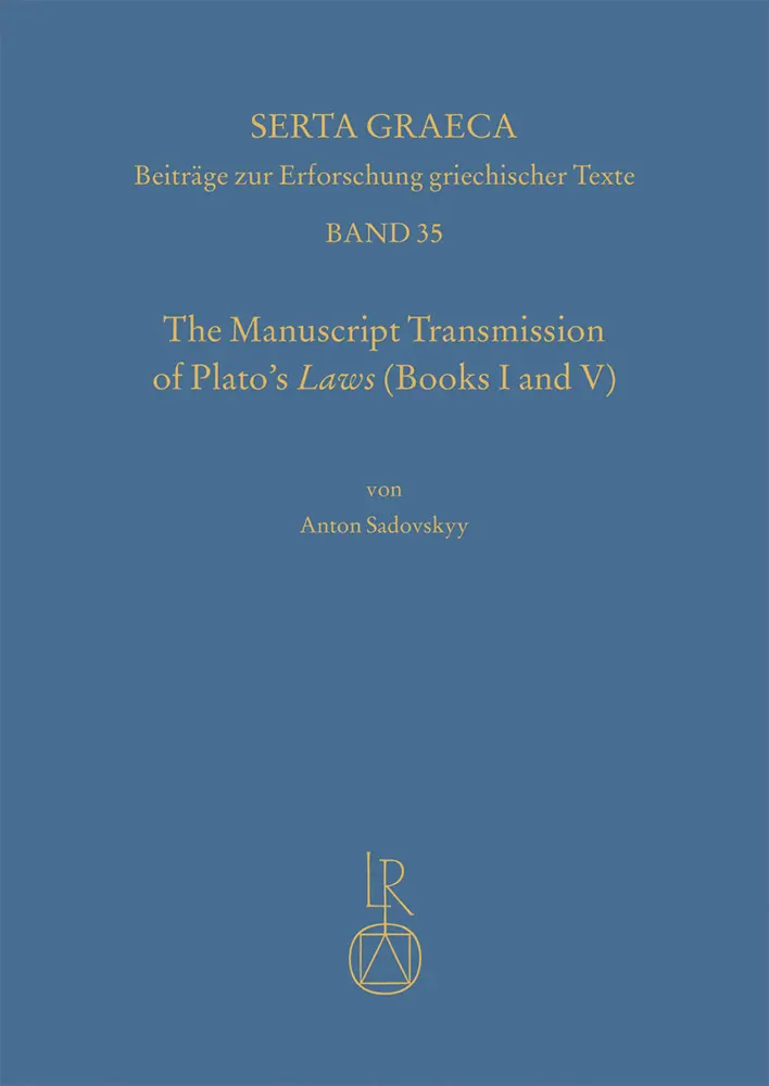 Cover: 9783752006070 | The manuscript transmission of Platos laws (books I and V) | Sadovskyy