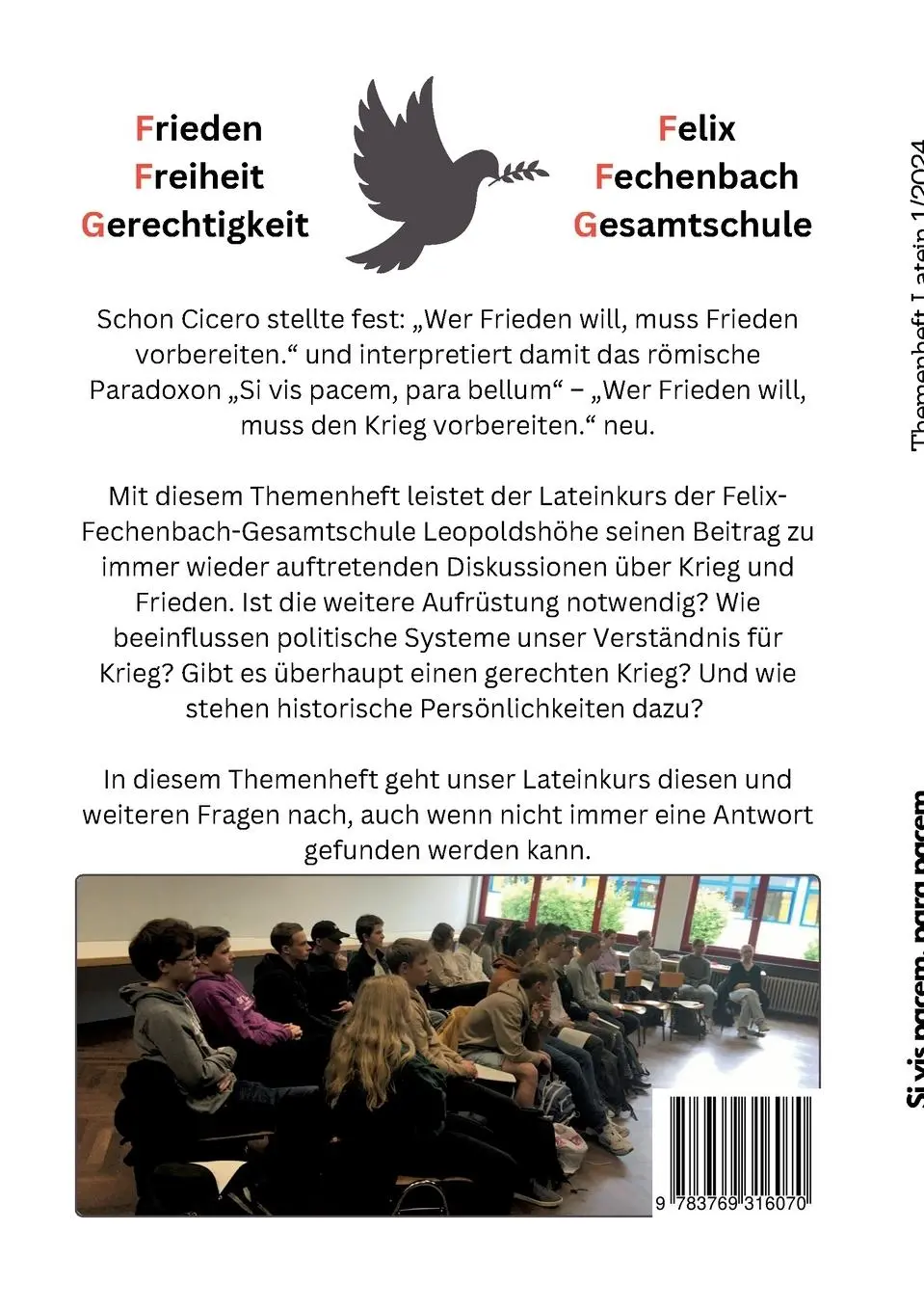 Rückseite: 9783769316070 | Si vis pacem, para pacem | Themenheft Latein 1/2024 | Kaminski (u. a.)