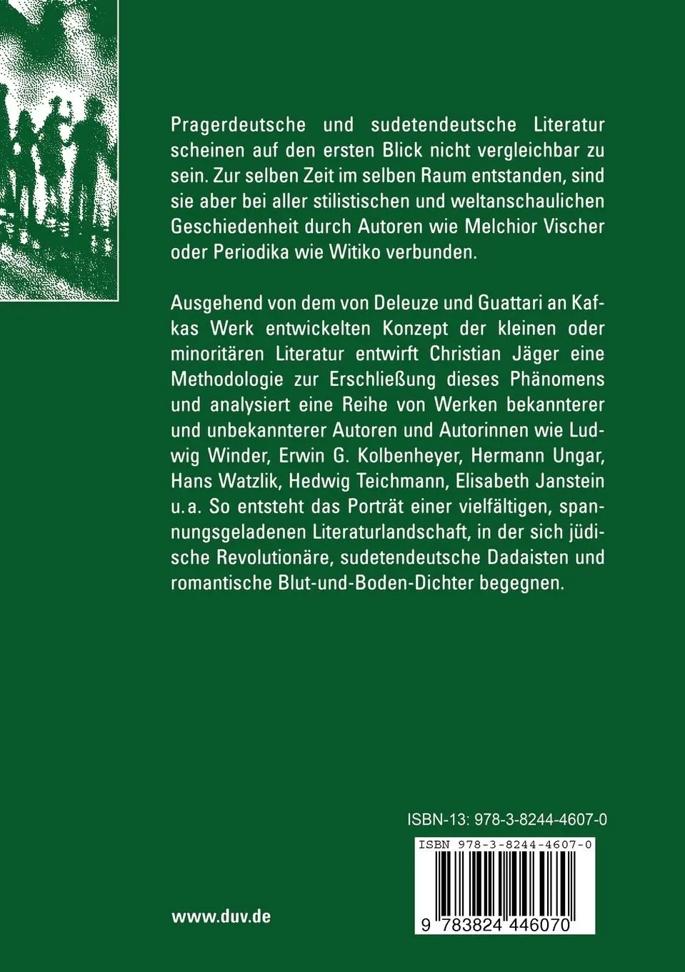 Rückseite: 9783824446070 | Minoritäre Literatur | Christian Jäger | Taschenbuch | 569 S. | 2005