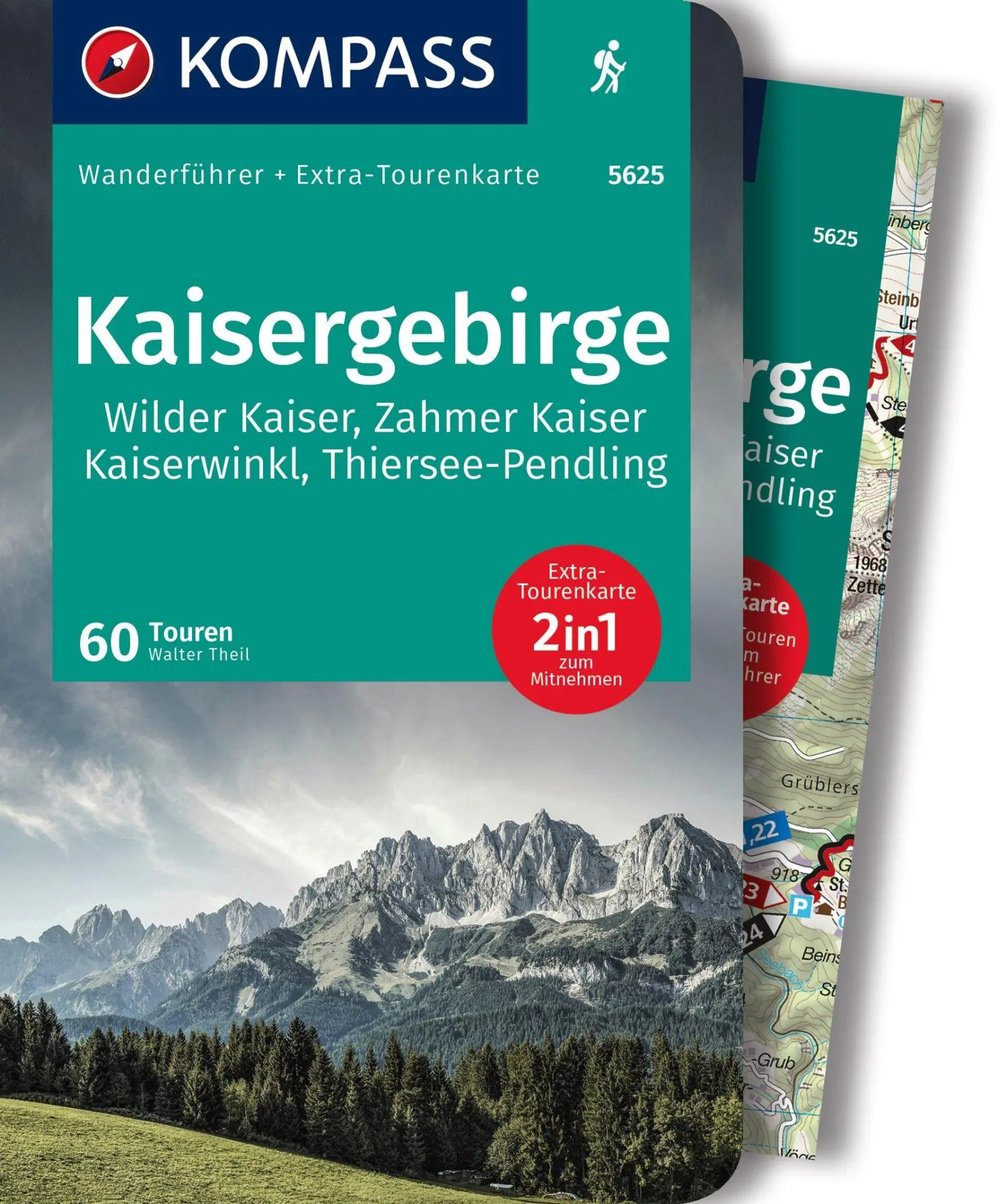 Cover: 9783991216070 | KOMPASS Wanderführer Kaisergebirge, 60 Touren mit Extra-Tourenkarte