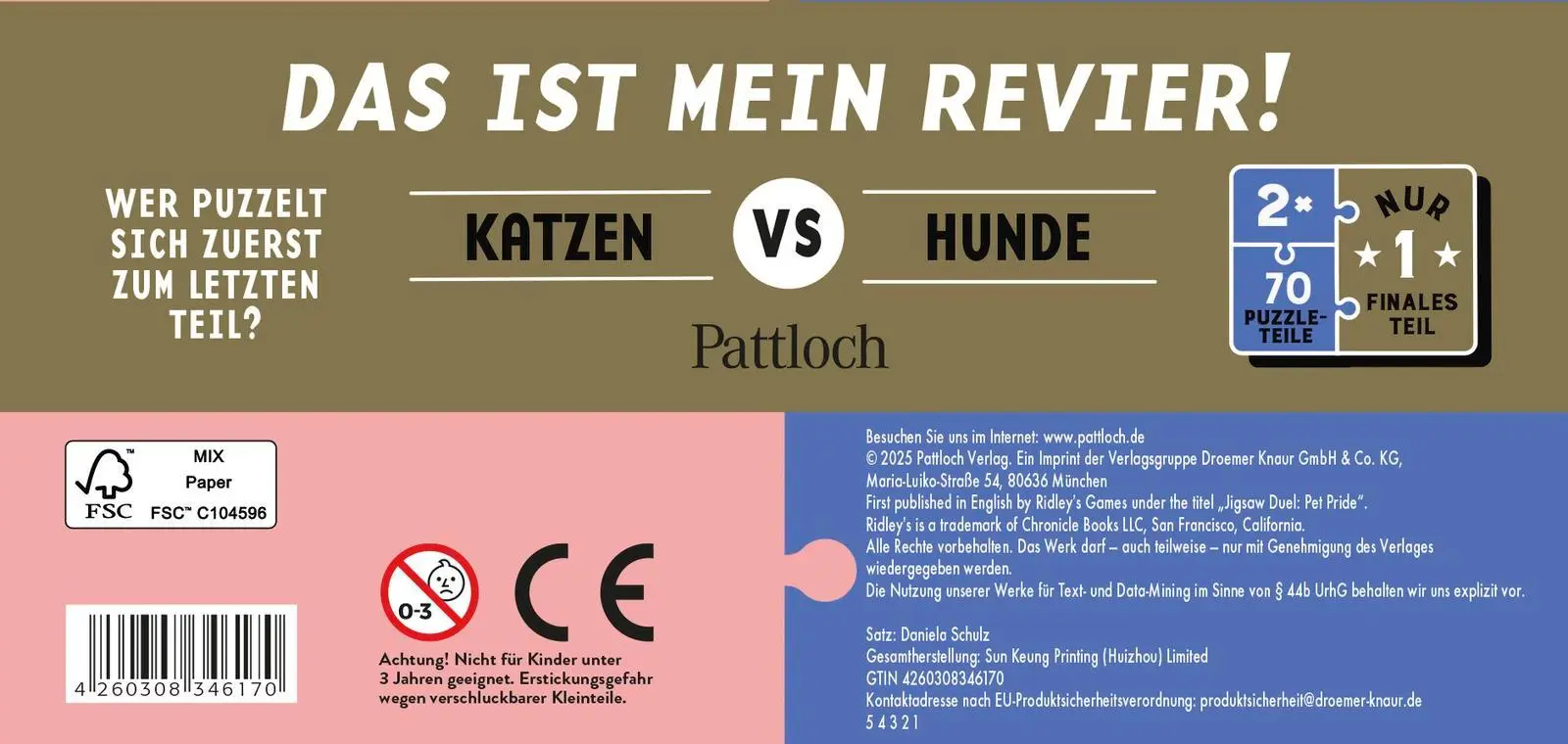 Rückseite: 4260308346170 | Puzzle-Duell - Das ist mein Revier! | Ridley'S Games | Spiel | Spiel