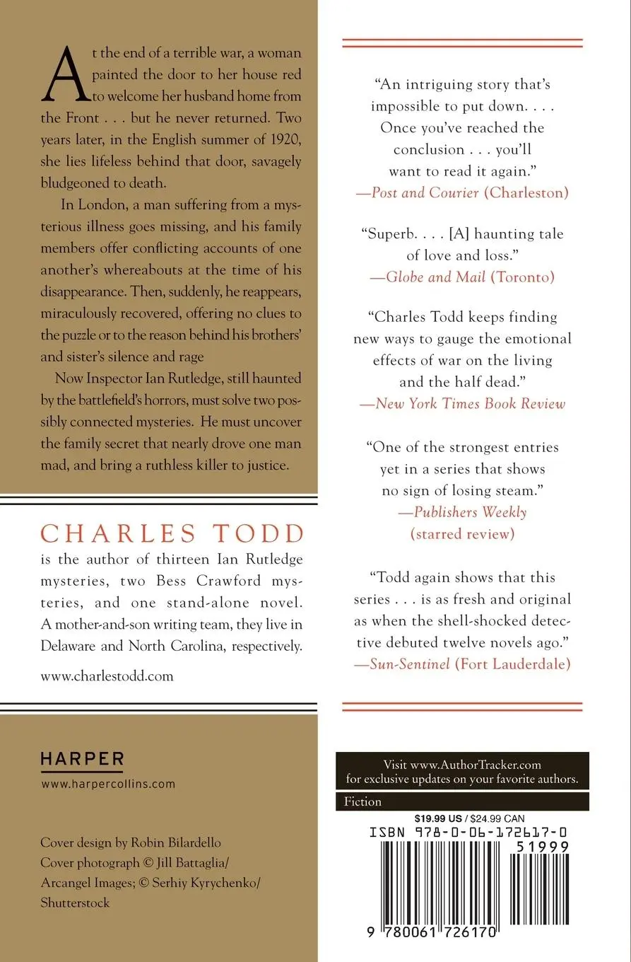 Rückseite: 9780061726170 | The Red Door | An Inspector Rutledge Mystery | Charles Todd | Buch