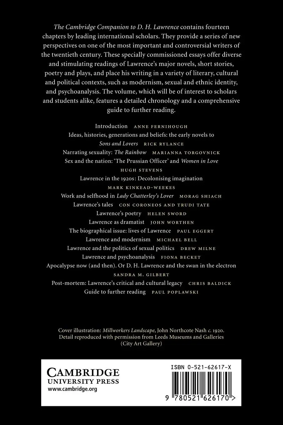 Rückseite: 9780521626170 | The Cambridge Companion to D. H. Lawrence | Anne Fernihough (u. a.)