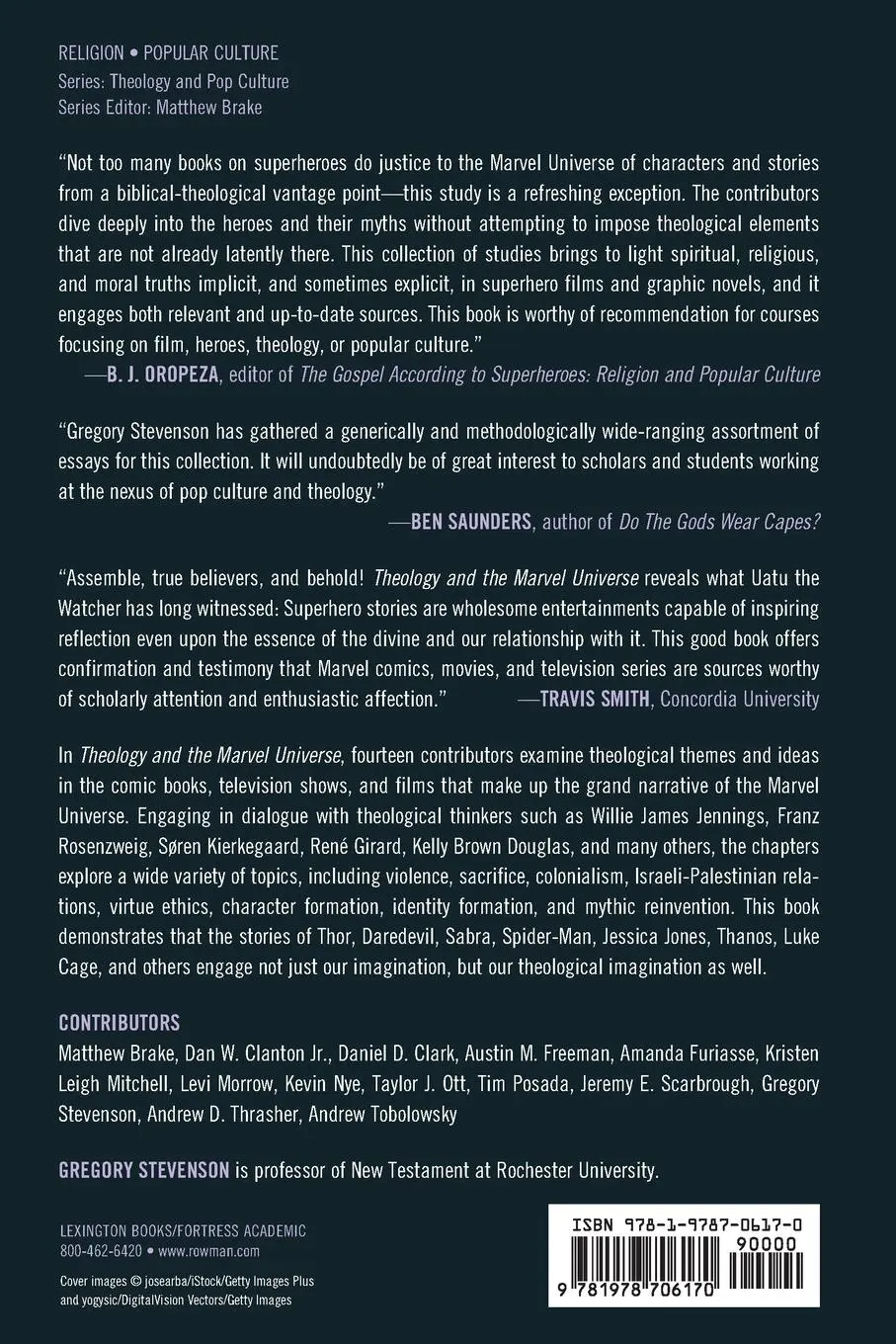 Rückseite: 9781978706170 | Theology and the Marvel Universe | Gregory Stevenson | Taschenbuch