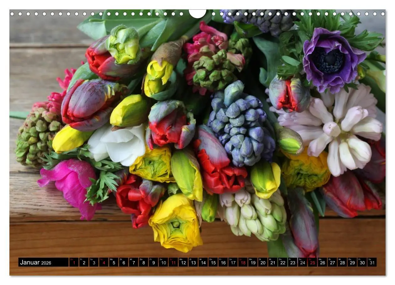 Bild: 9783516096170 | Bunte Sträuße (Wandkalender 2026 DIN A3 quer), CALVENDO Monatskalender