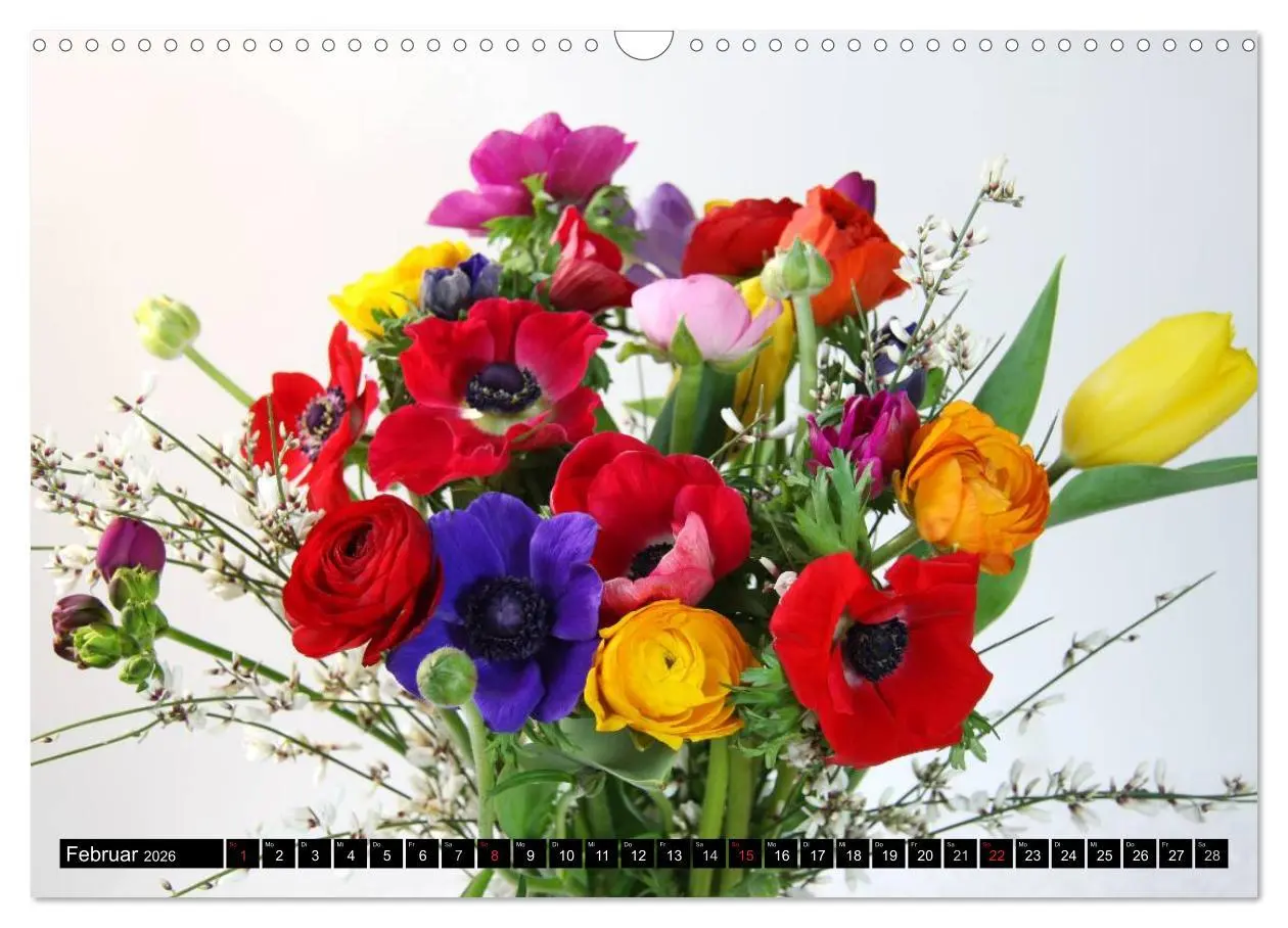 Bild: 9783516096170 | Bunte Sträuße (Wandkalender 2026 DIN A3 quer), CALVENDO Monatskalender