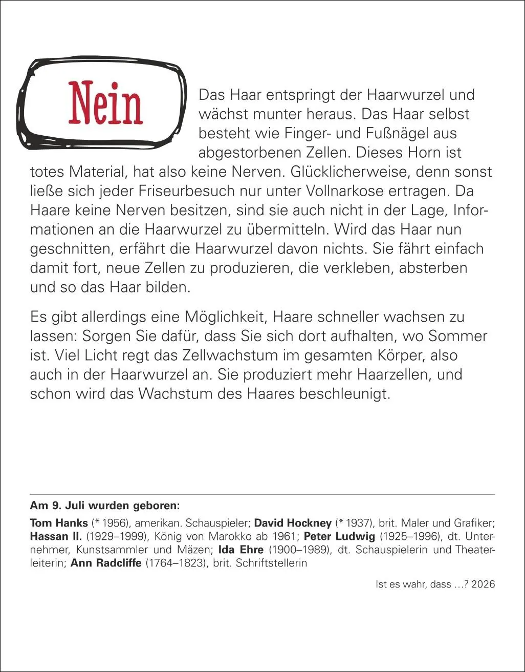 Bild: 9783840036170 | Ist es wahr, dass ...? Tagesabreißkalender 2026 - Alltagswissen auf...