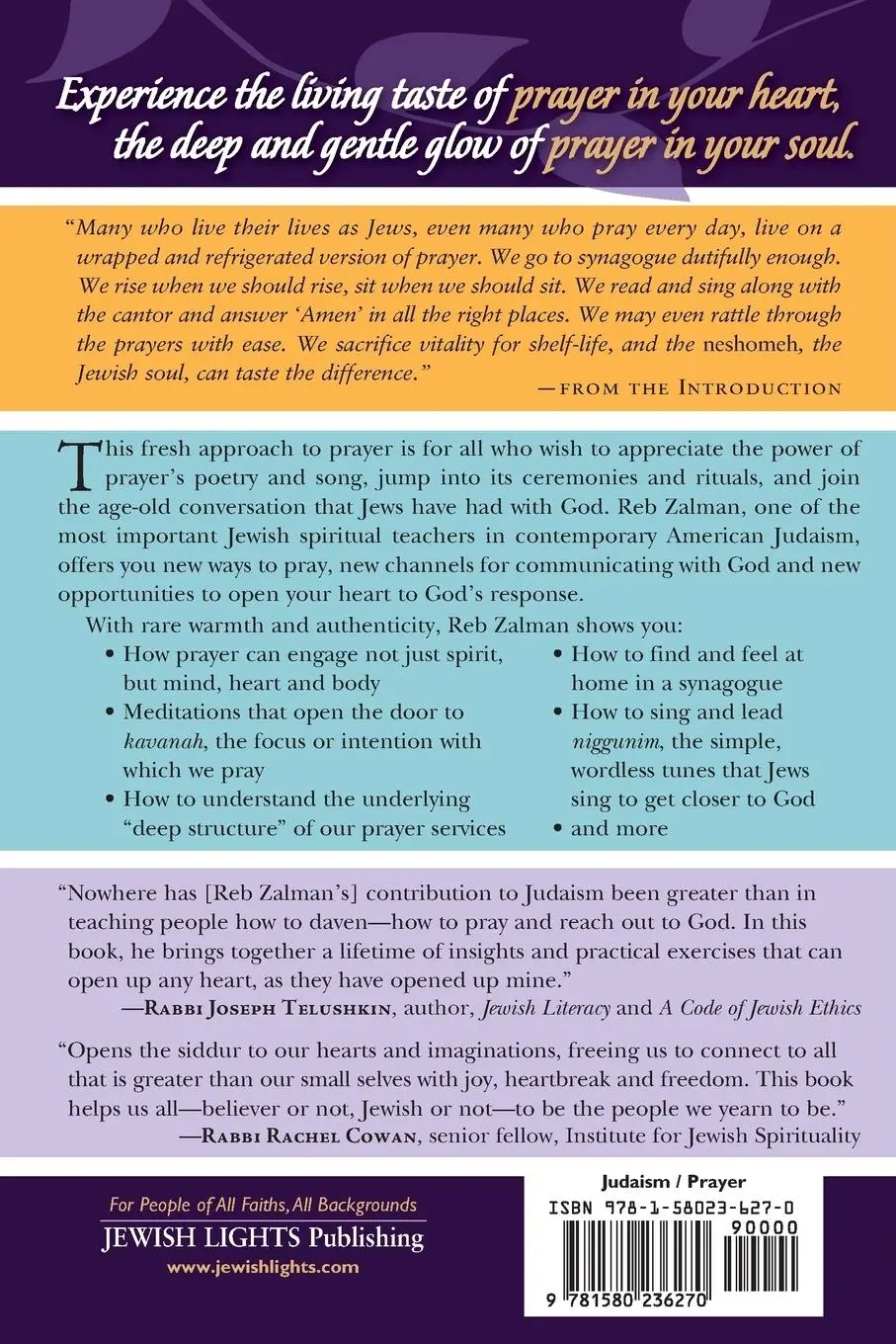 Rückseite: 9781580236270 | Davening | A Guide to Meaningful Jewish Prayer | Schachter-Shalomi
