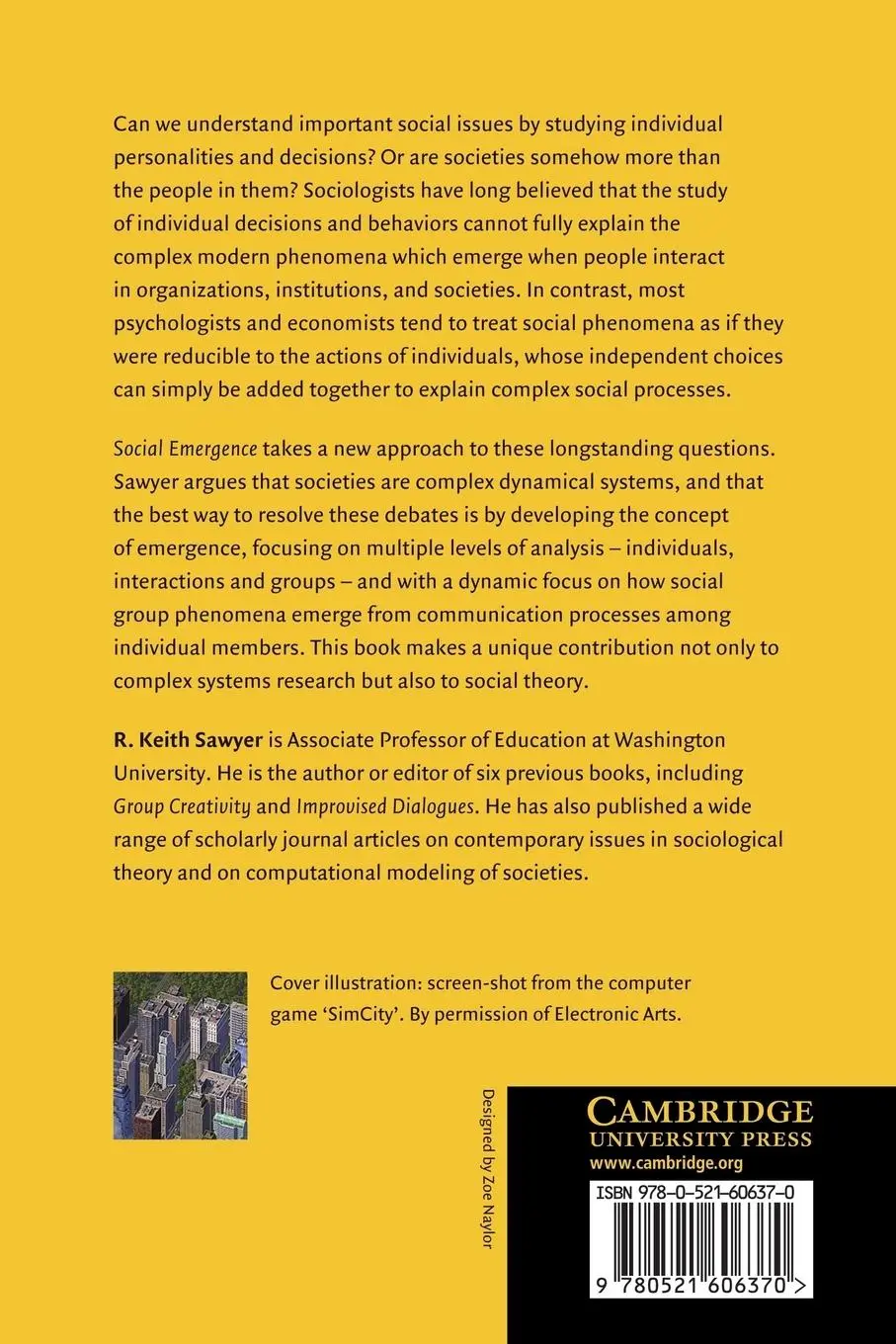 Rückseite: 9780521606370 | Social Emergence | Societies As Complex Systems | R. Keith Sawyer