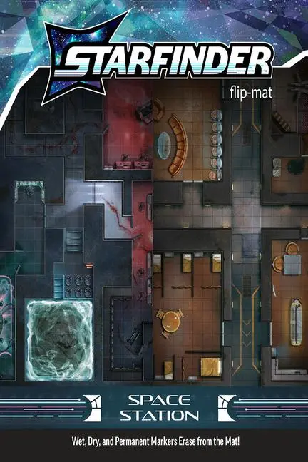 Cover: 9781640786370 | Starfinder Flip-Mat: Space Station | Damien Mammoliti | Taschenbuch