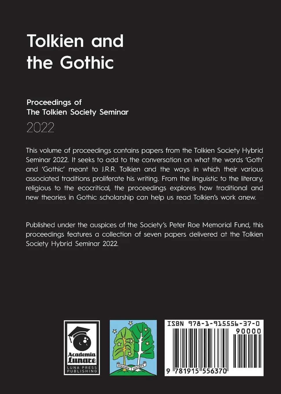 Rückseite: 9781915556370 | Tolkien and the Gothic | Peter Roe Series XXIV | Will Sherwood | Buch